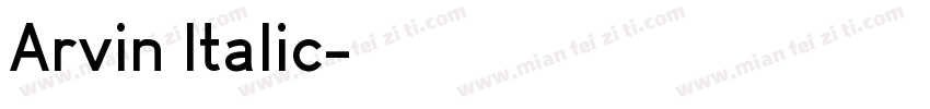 Arvin Italic字体转换